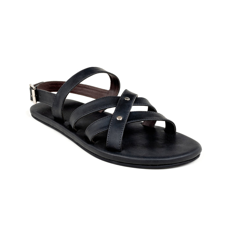 Mens crossover leather sandals hotsell