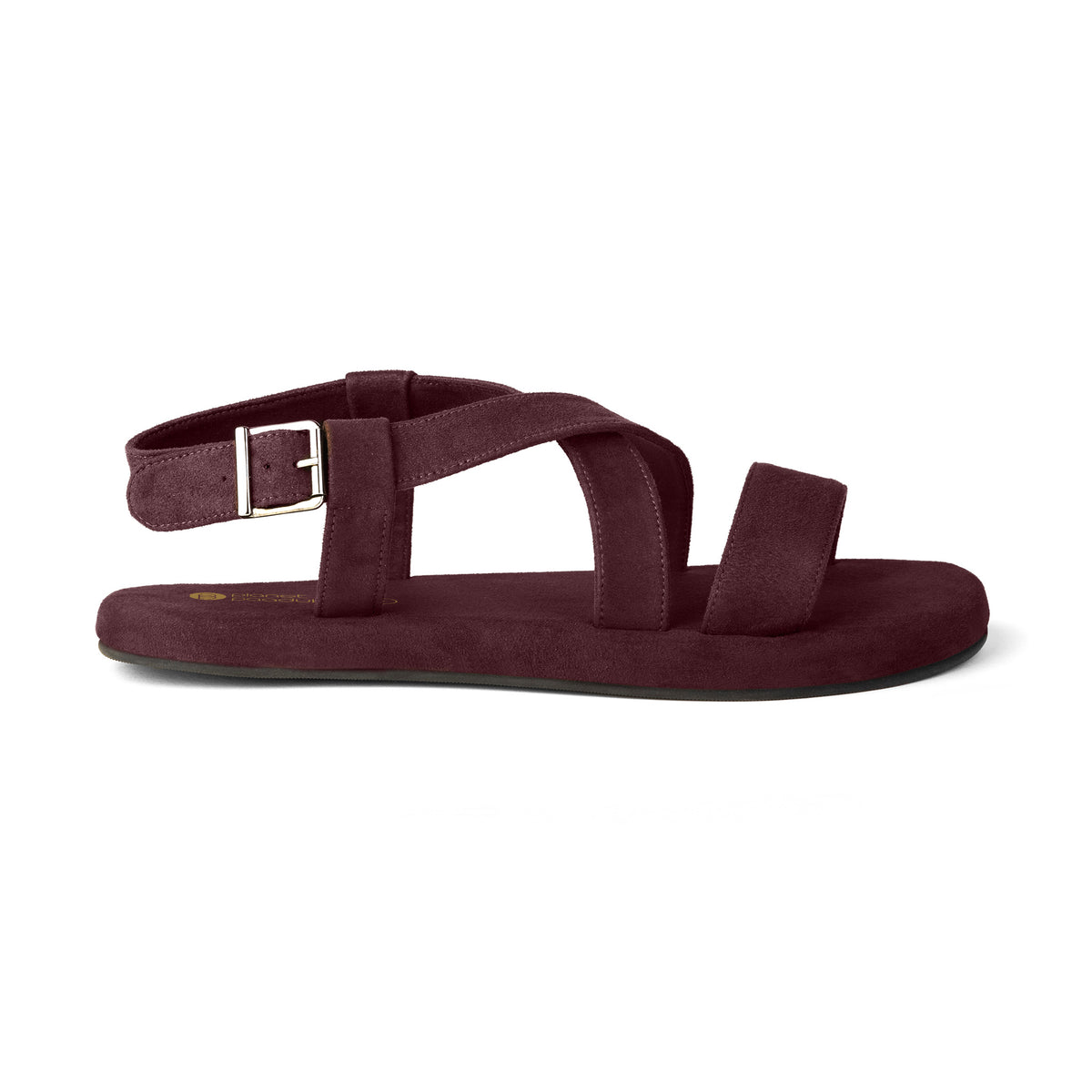 Calor Luxe - Crossover Vegan Suede Brown Men Sandals