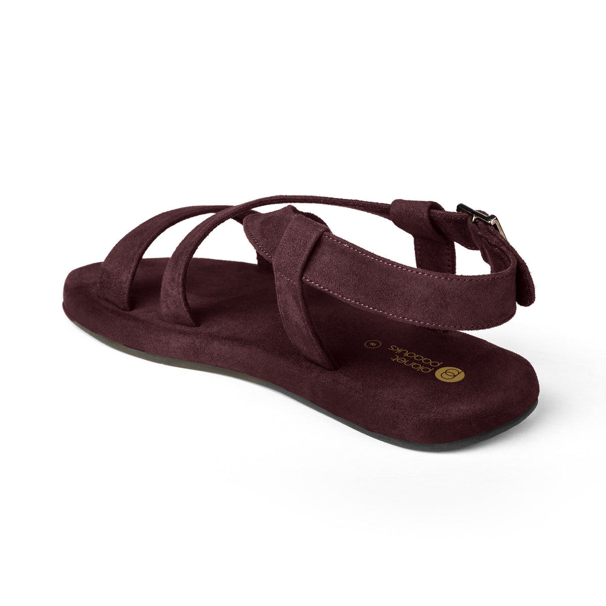 Calor Luxe - Crossover Vegan Suede Brown Men Sandals