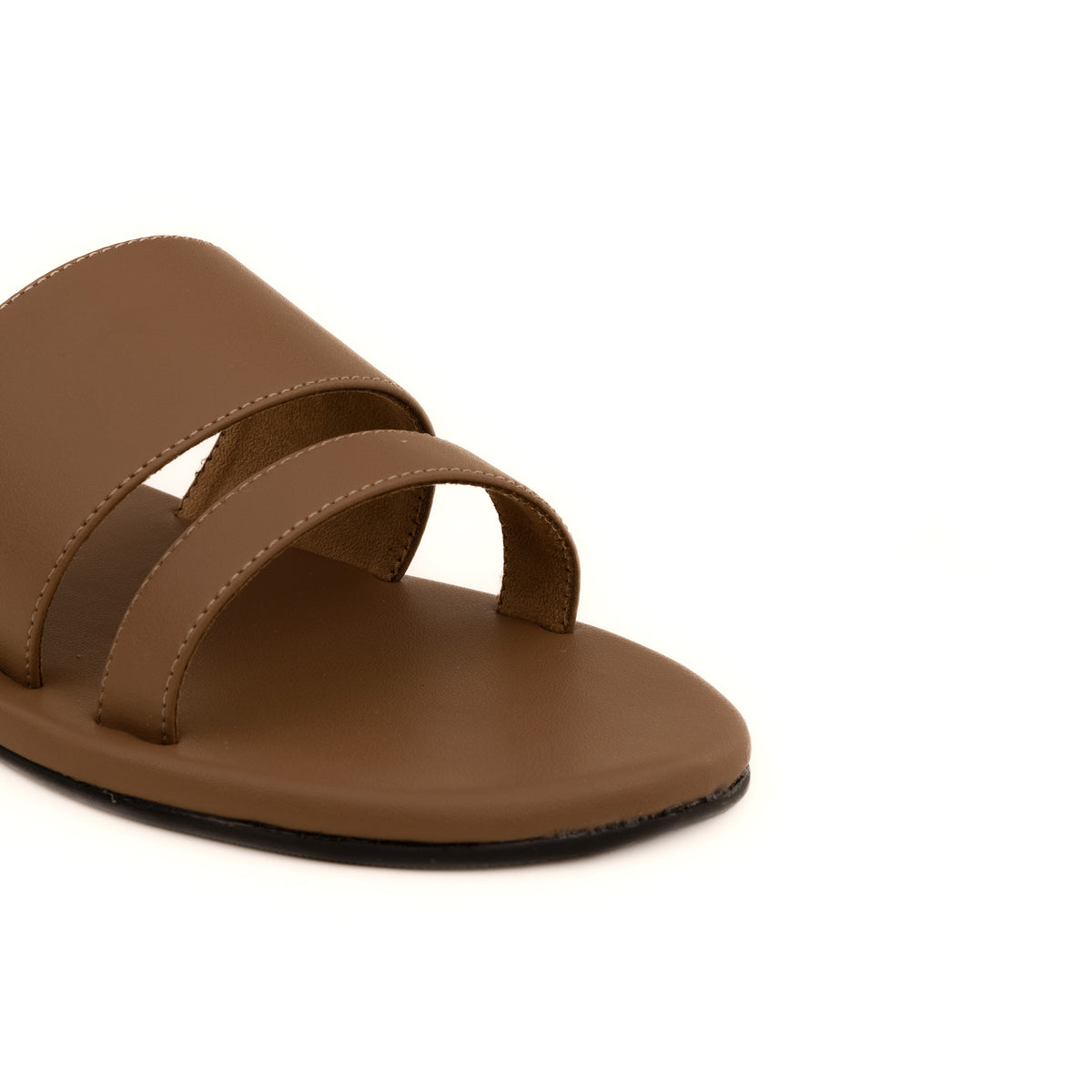 Tev Cloak Vegan Leather Brown Men Slides - Image 5 - Paaduks