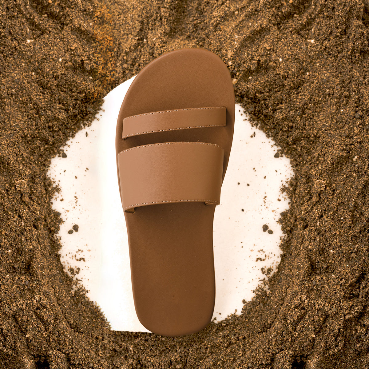 Tev Cloak Vegan Leather Brown Men Slides - Image 7 - Paaduks