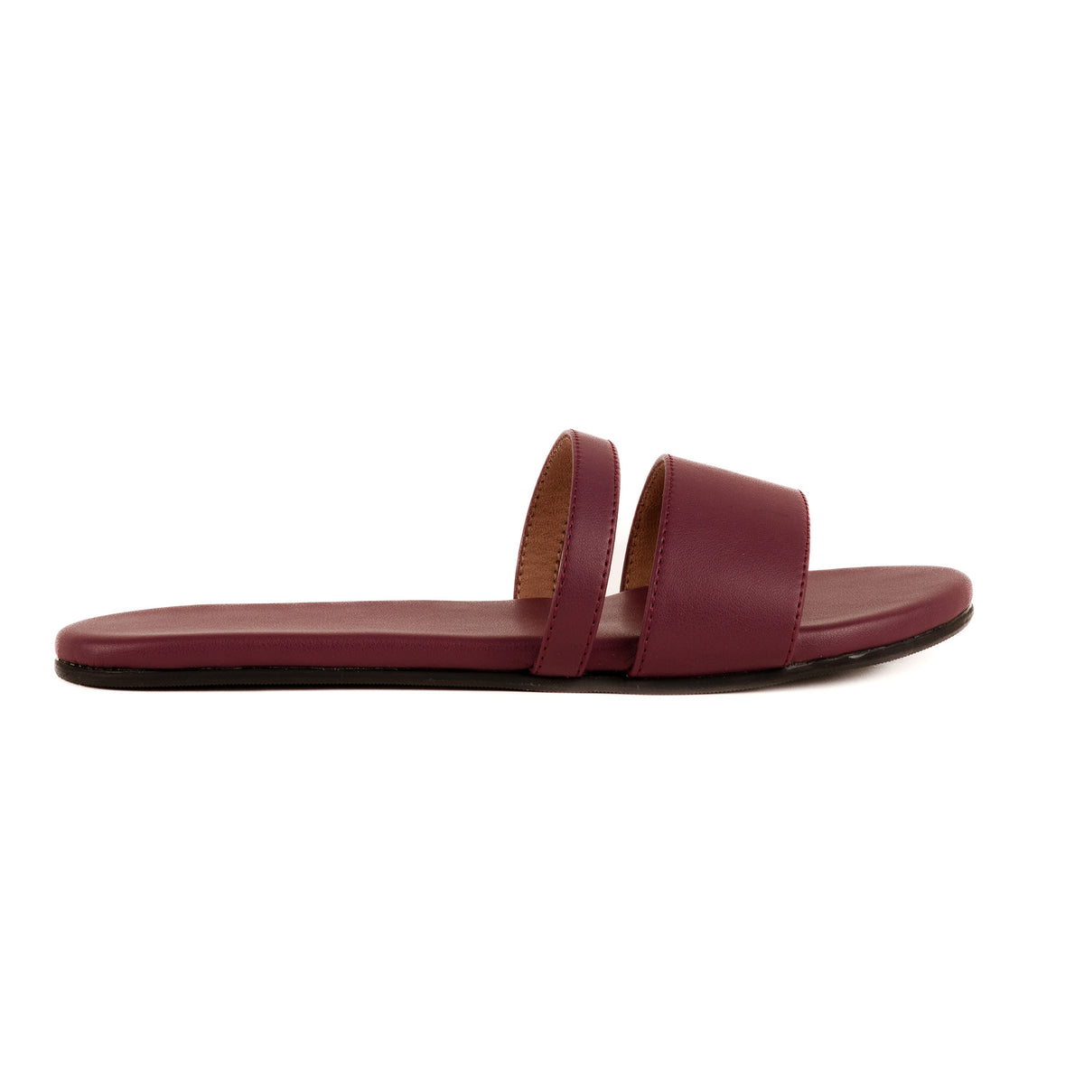 Tev Cloak Vegan Leather Maroon Women Slides - Image 3 - Paaduks