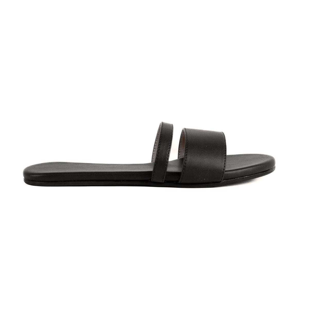 Tev Cloak Vegan Leather Black Women Slides - Image 3 - Paaduks