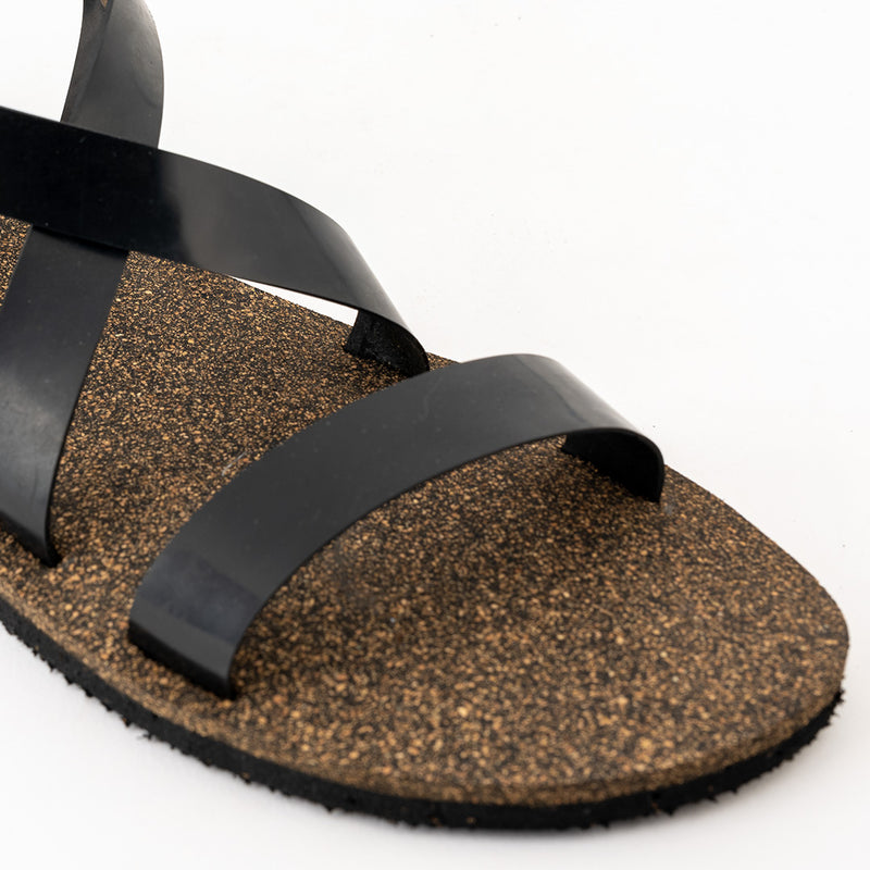 Calor Crossover Cork Black Men Sandals Paaduks