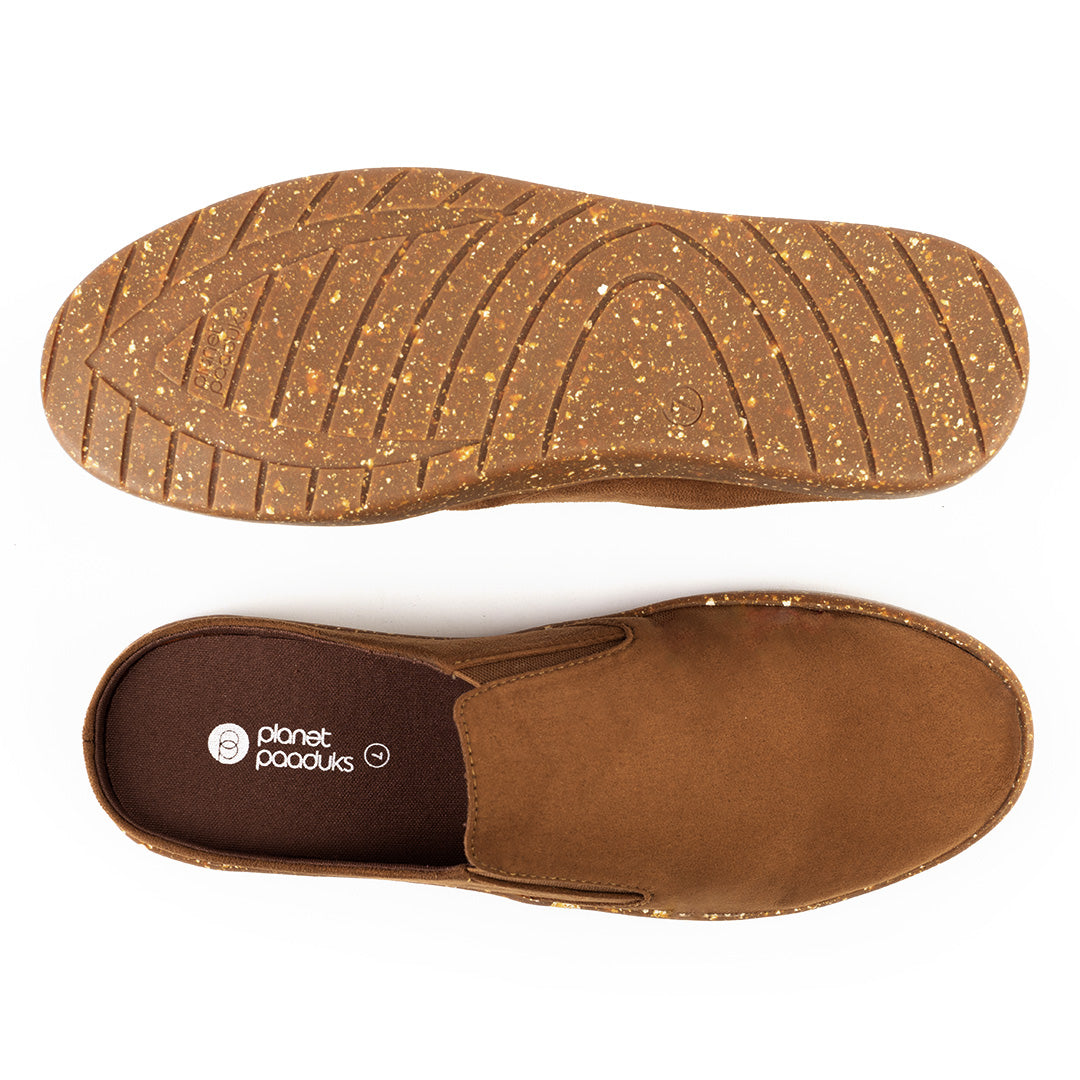 Nest Mules Vegan Suede Tan Men Slip-ons - Image 5 - Paaduks