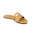 Tev Cloak Vegan Leather Yellow Women Slides - Paaduks
