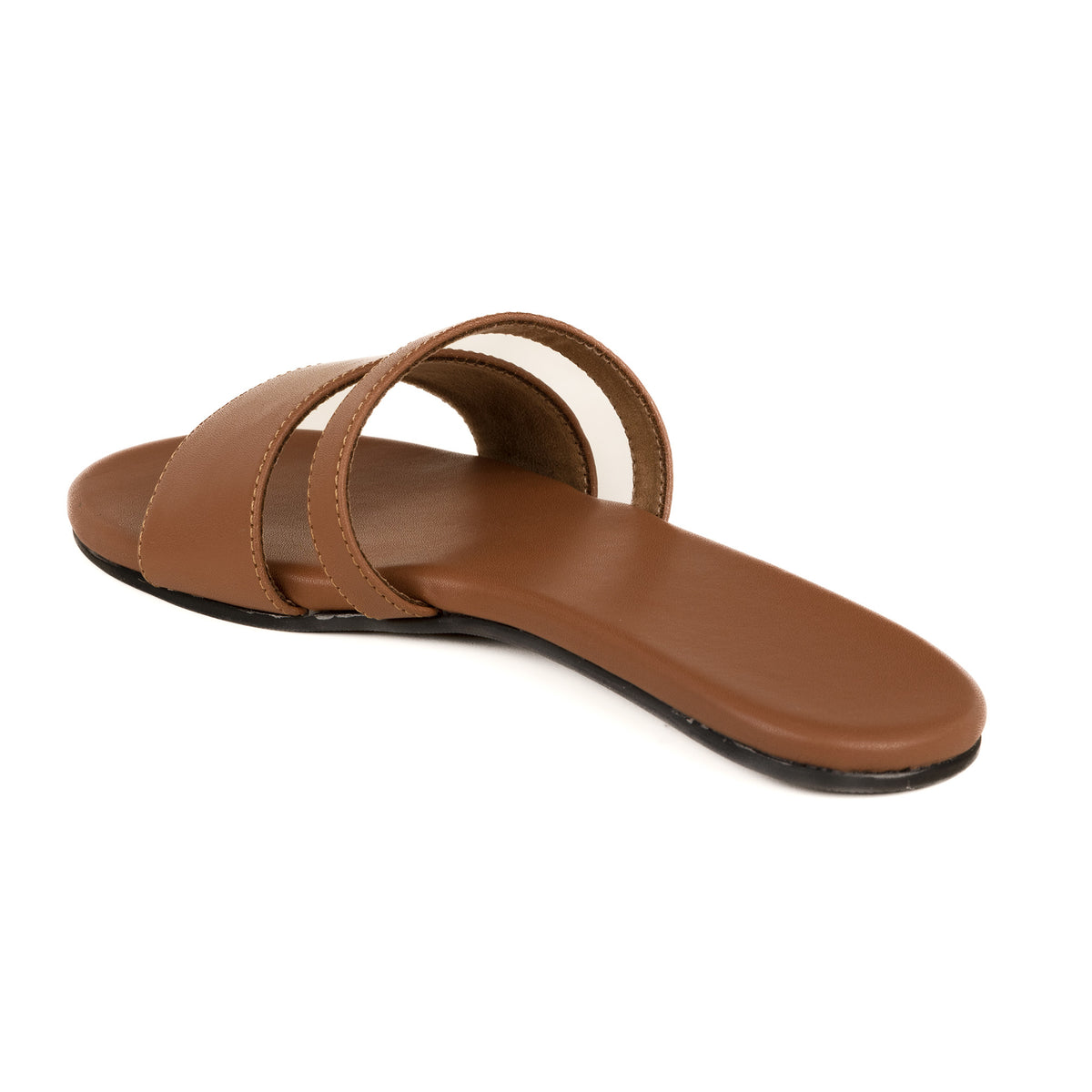 Tev Cloak Vegan Leather Tan Women Slides - Image 6 - Paaduks