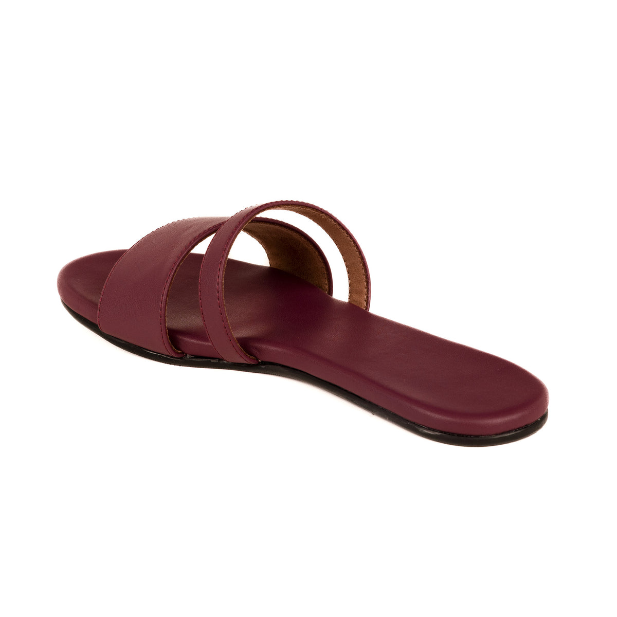 Tev Cloak Vegan Leather Maroon Women Slides - Image 8 - Paaduks
