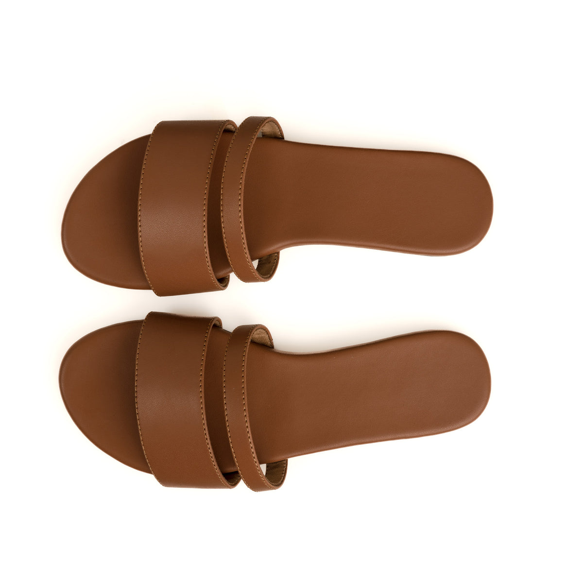 Tev Cloak Vegan Leather Tan Women Slides - Image 8 - Paaduks