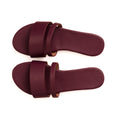 Tev Cloak Vegan Leather Maroon Women Slides - Image 7 - Paaduks