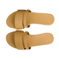 Tev Cloak Vegan Leather Yellow Women Slides - Image 8 - Paaduks