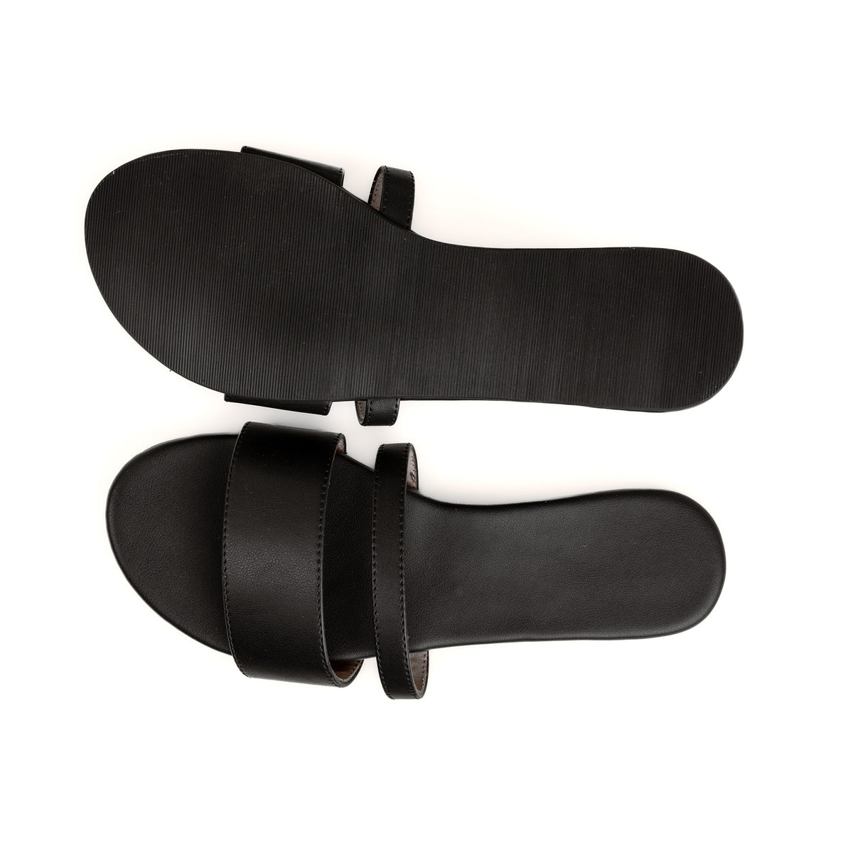 Tev Cloak Vegan Leather Black Women Slides - Image 4 - Paaduks