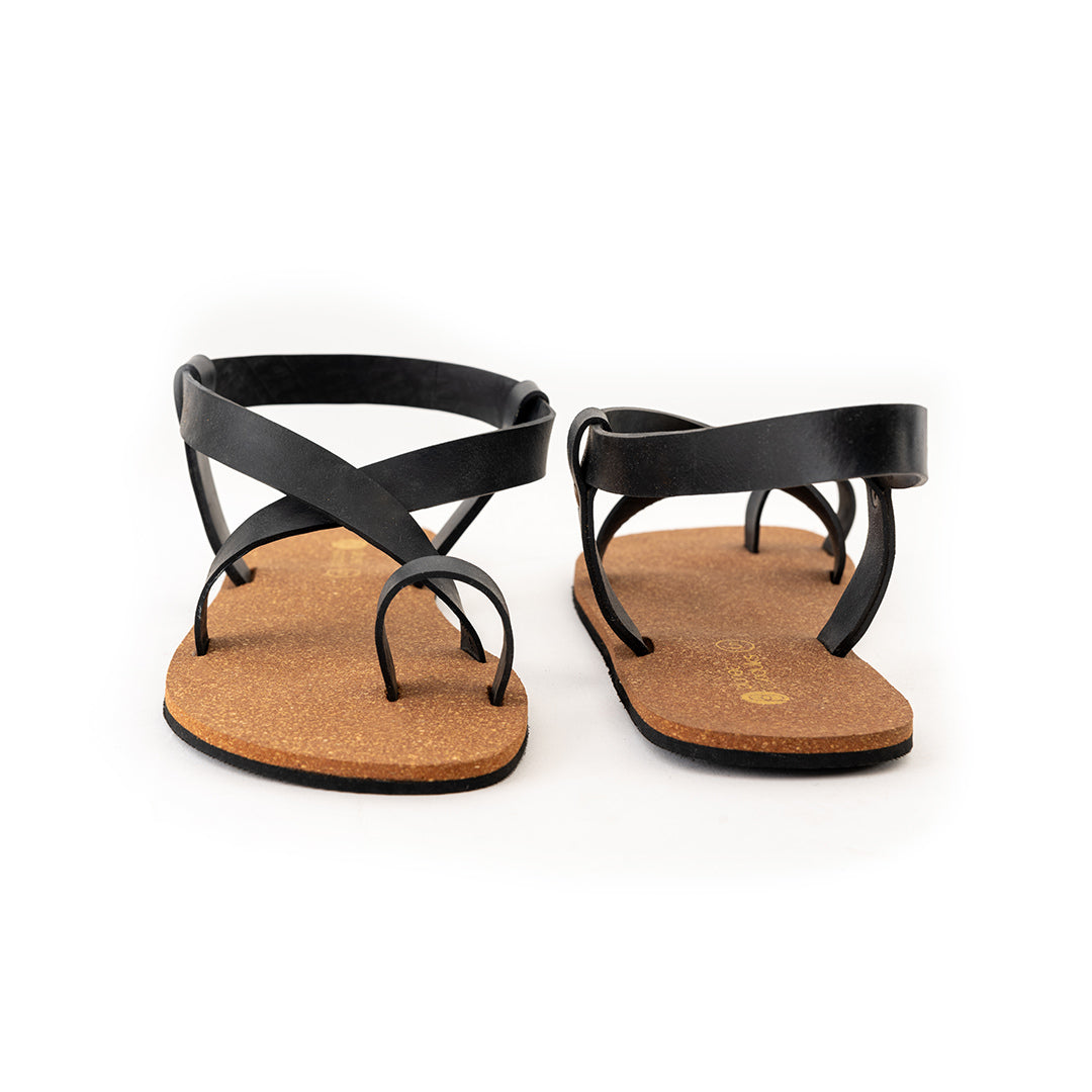 Sko Slingback Cork Brown Sandals Women