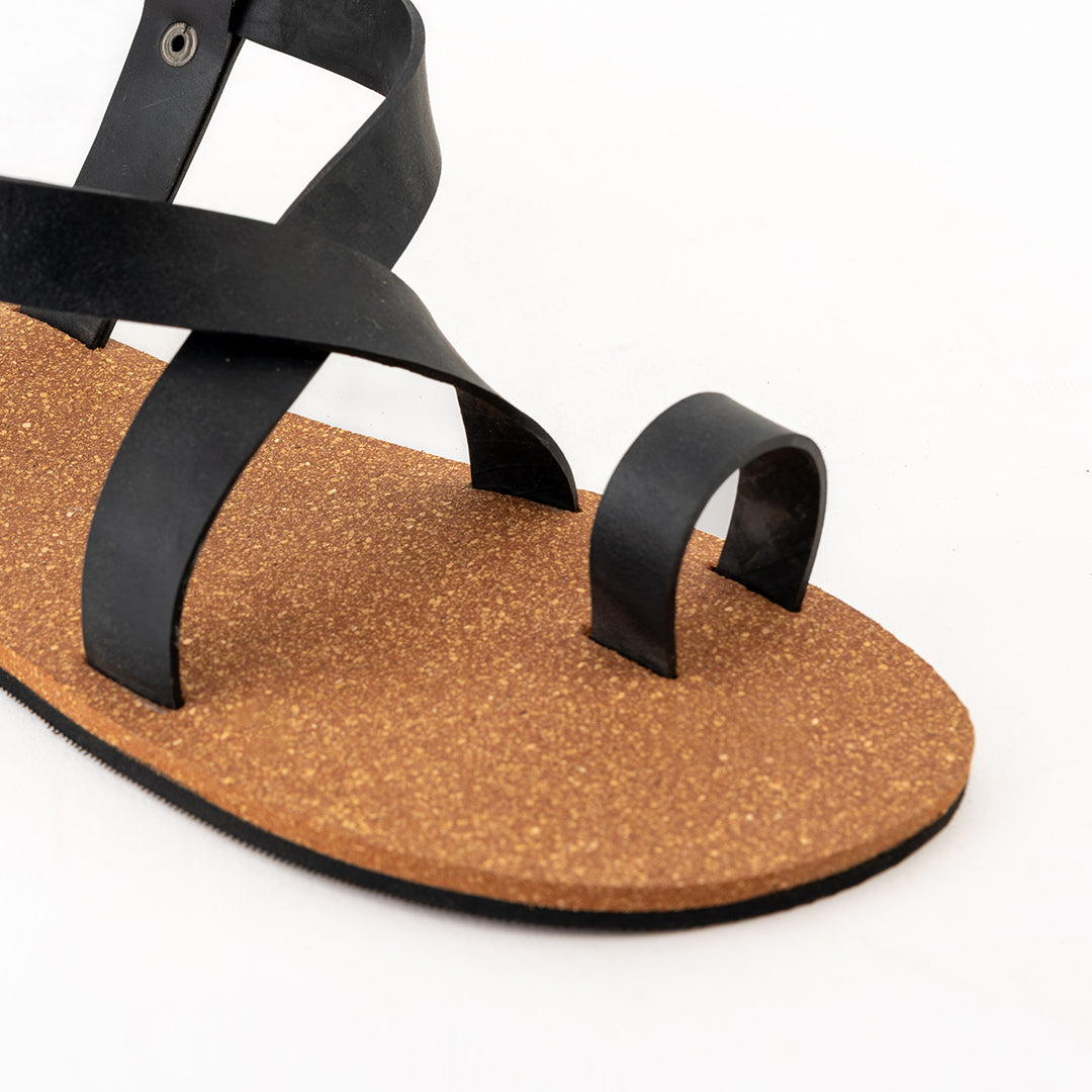 Sko Slingback Cork Brown Sandals Women