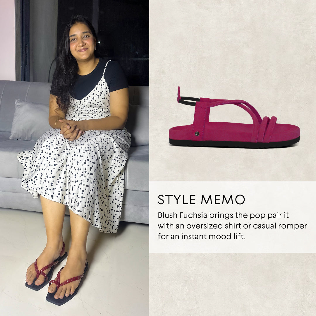 Blush Fuchsia Pink Women Sandals