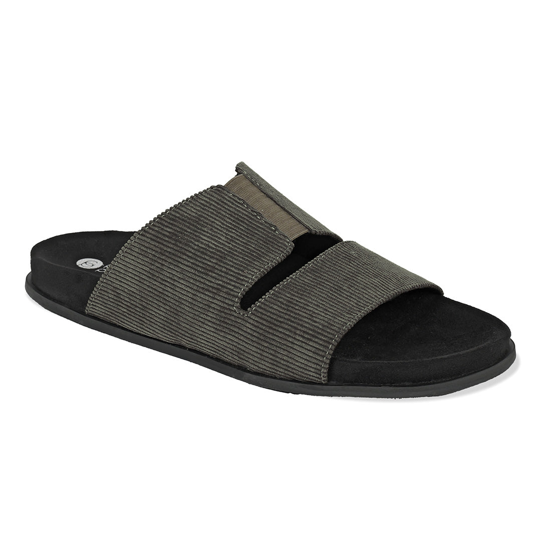 Finn Luxe Cloak Corduroy Grey Men Slides