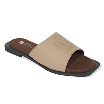 Luna Beige Slides Women