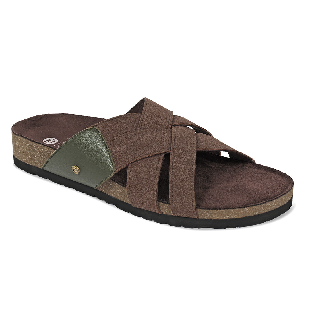 Eden Brown Slides Men