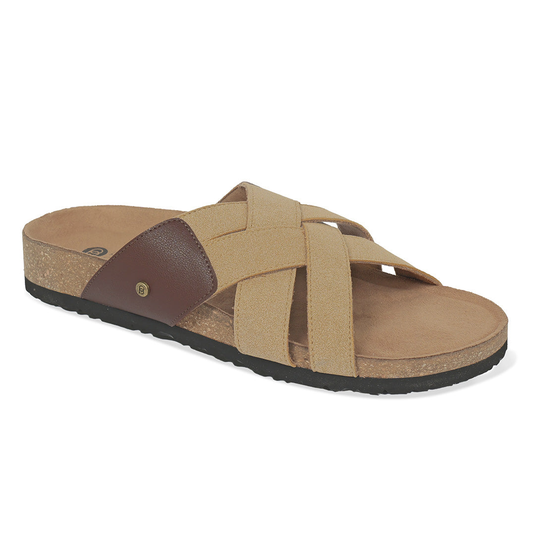 Eden Beige Slides Men