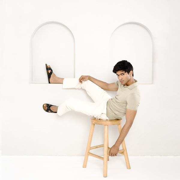 Cael Black Slides Men