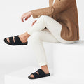 Finn Luxe Cloak Corduroy Black Men Slides - Image 2 - Paaduks