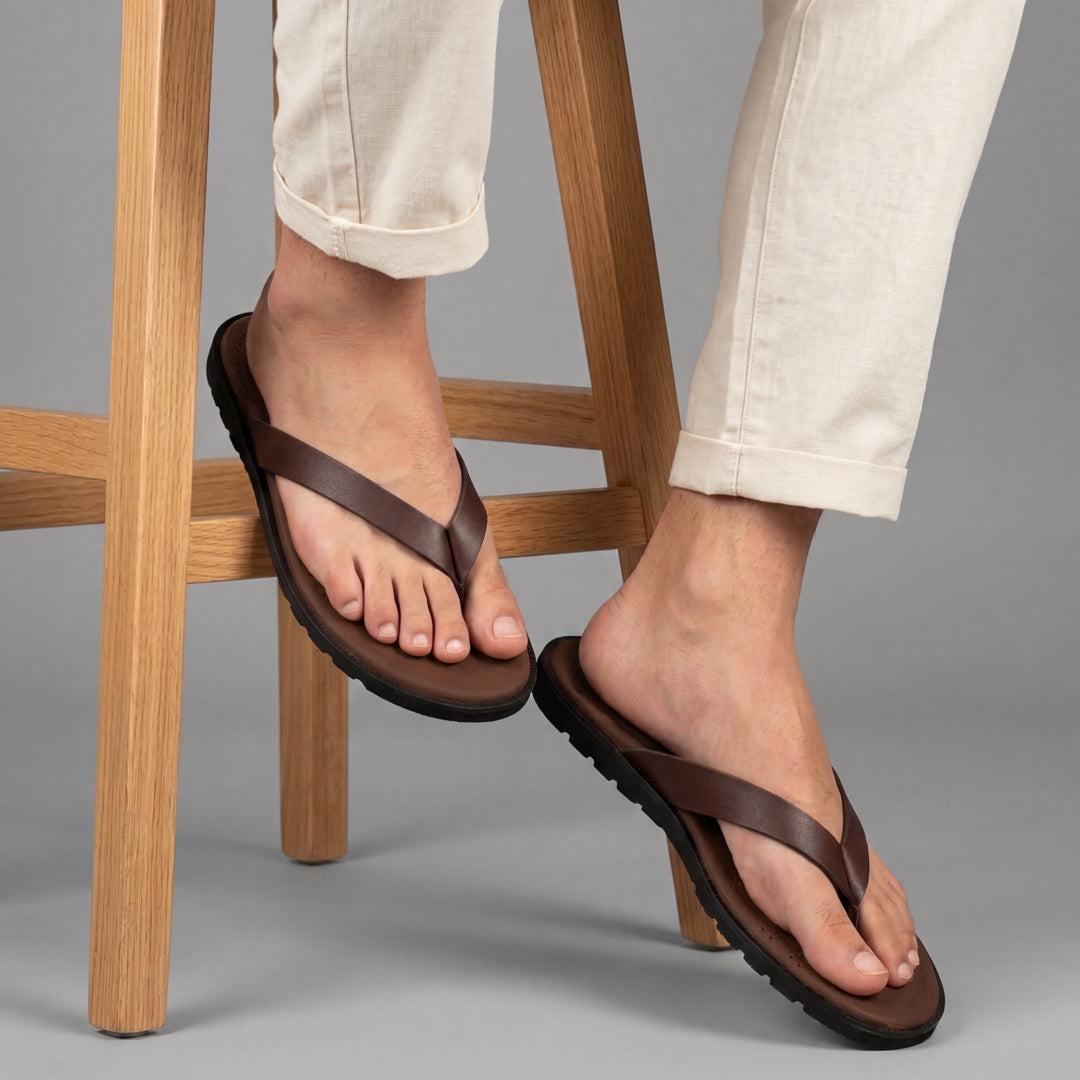 Gara Brown Flip flops Men
