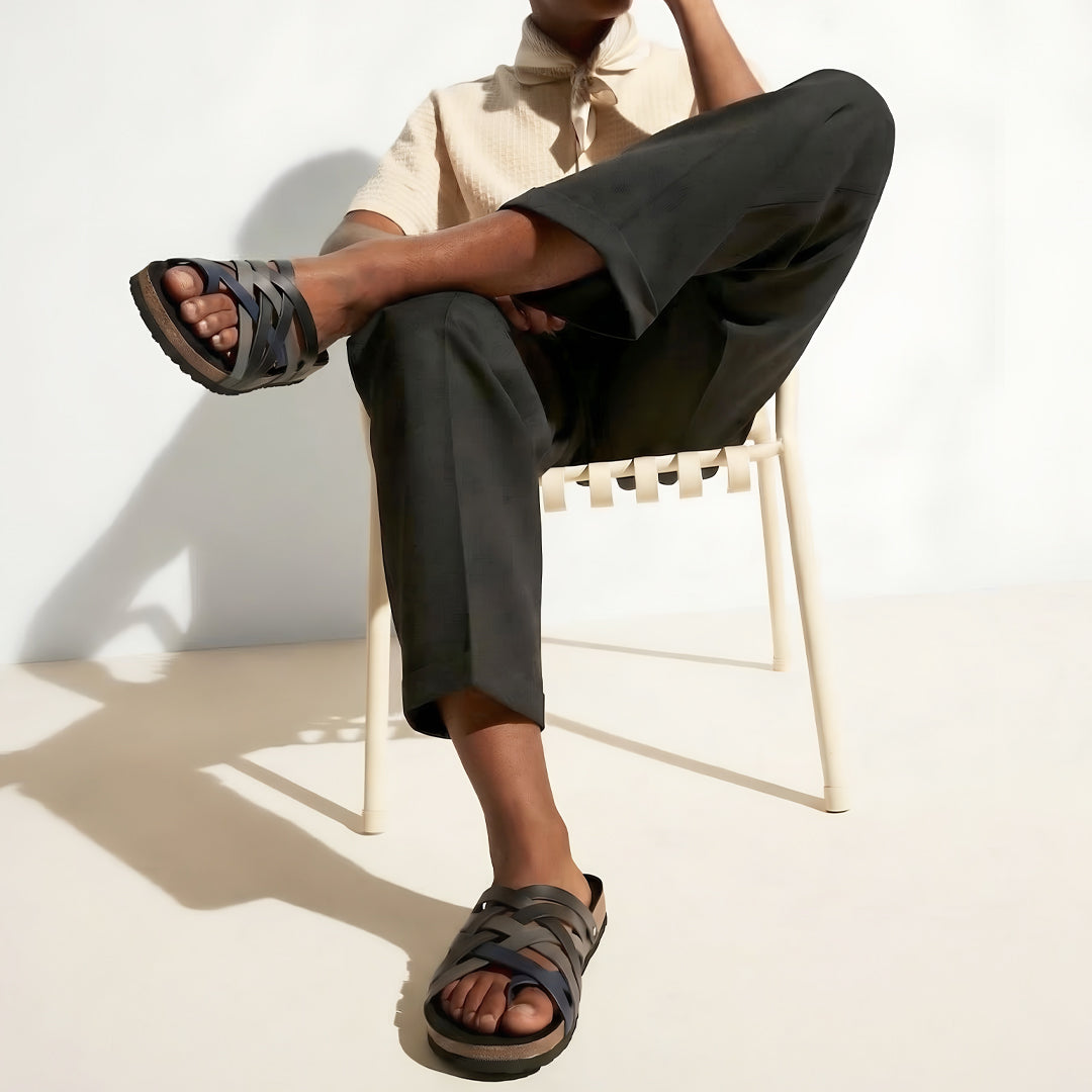 Enro Blue Slides Men