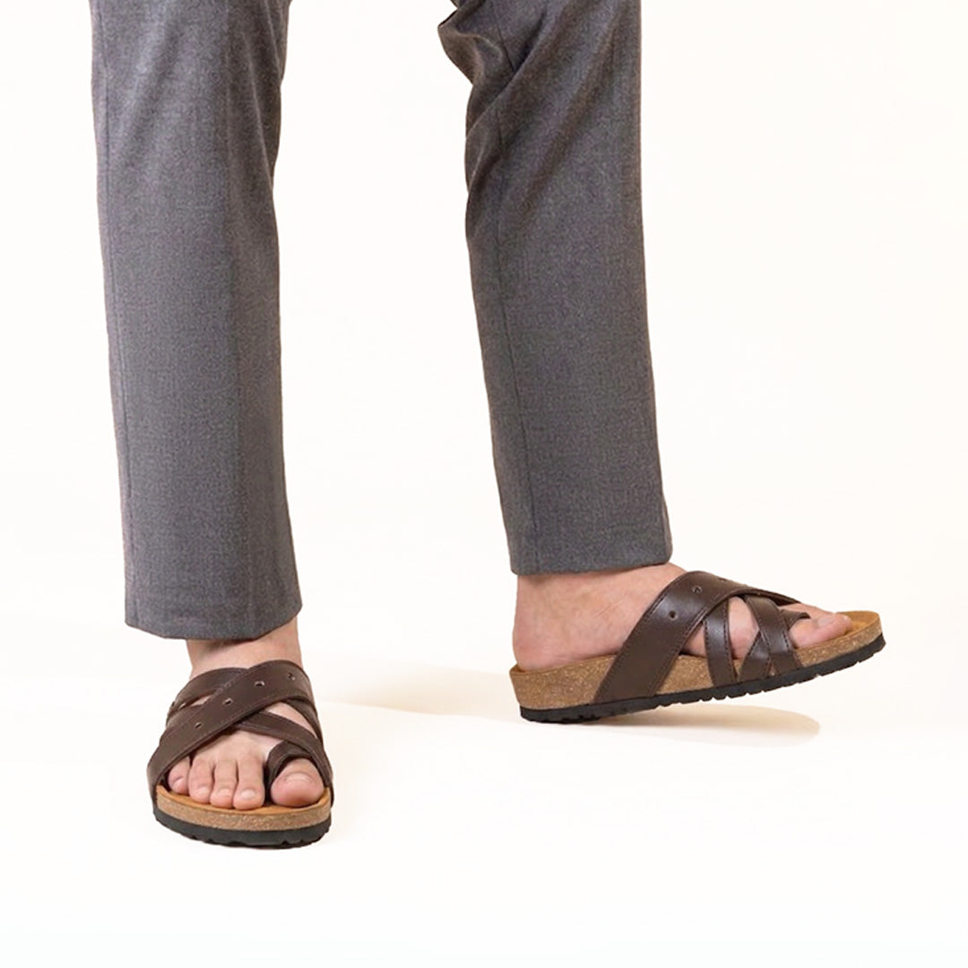 Kru Brown Slides Men