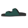 Zen Luxe Dual-Strap Vegan Suede Green Men Slides - Image 3 - Paaduks