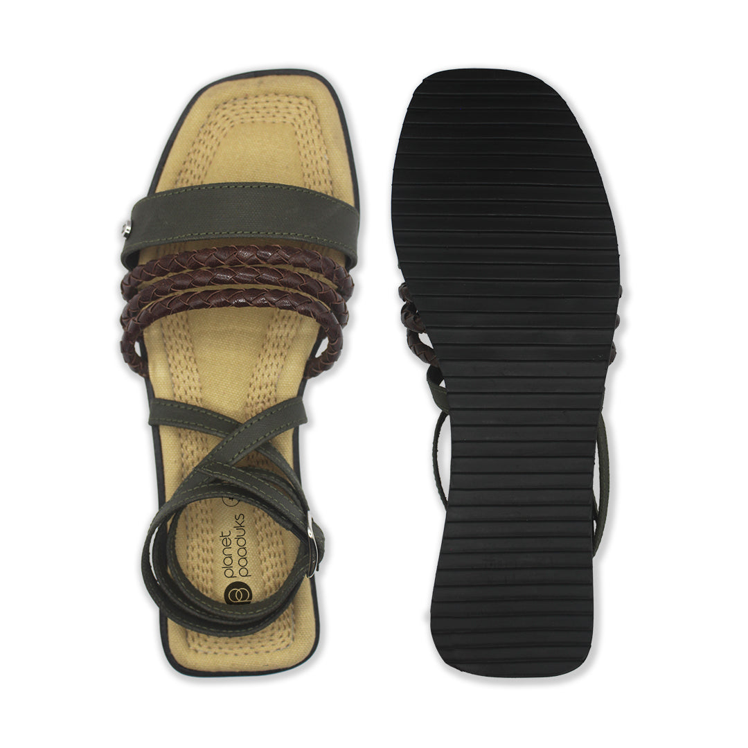 Veya Green Sandals Women