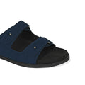 Zen Luxe Dual-Strap Vegan Suede Blue Men Slides - Image 4 - Paaduks