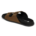 Zen Luxe Dual-Strap Vegan Suede Tan Men Slides - Image 5 - Paaduks