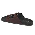 Zen Luxe Dual-Strap Vegan Suede Dark Brown Women Slides - Image 5 - Paaduks
