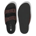 Zen Luxe Dual-Strap Vegan Suede Dark Brown Women Slides - Image 6 - Paaduks