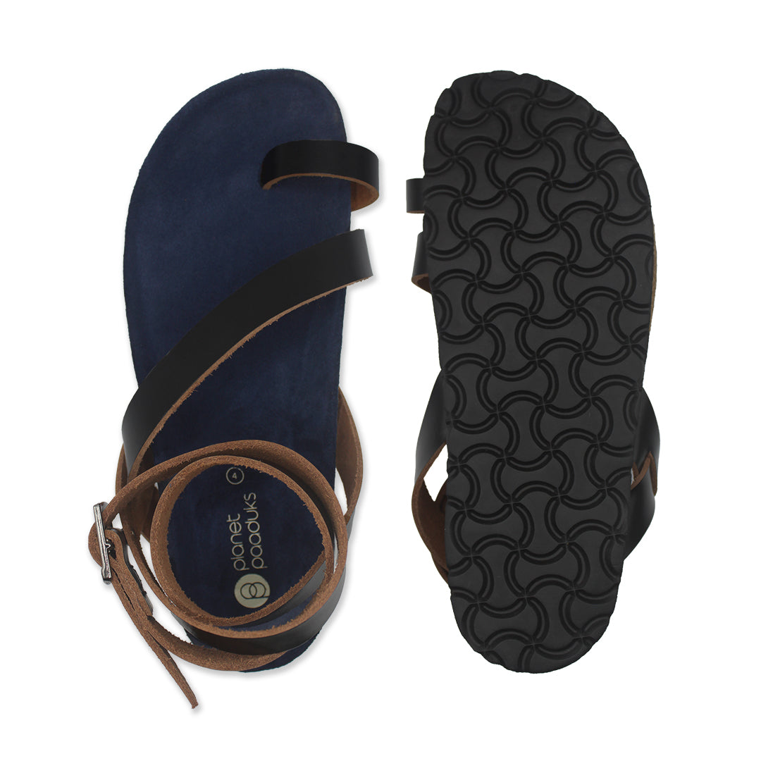 Ensa Black Sandals Women