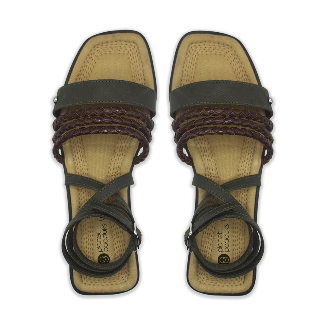 Veya Green Sandals Women