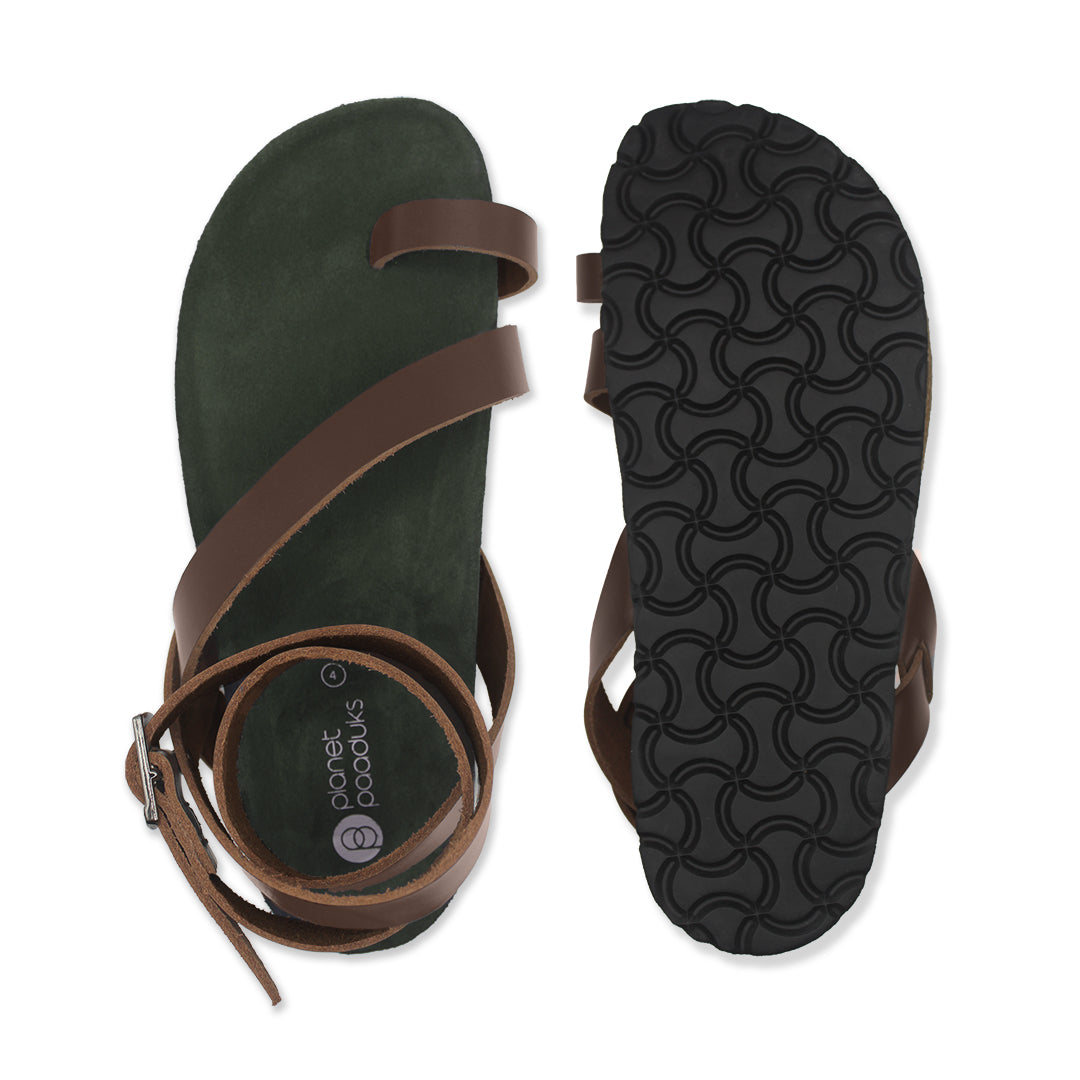 Ensa Brown Sandals Women