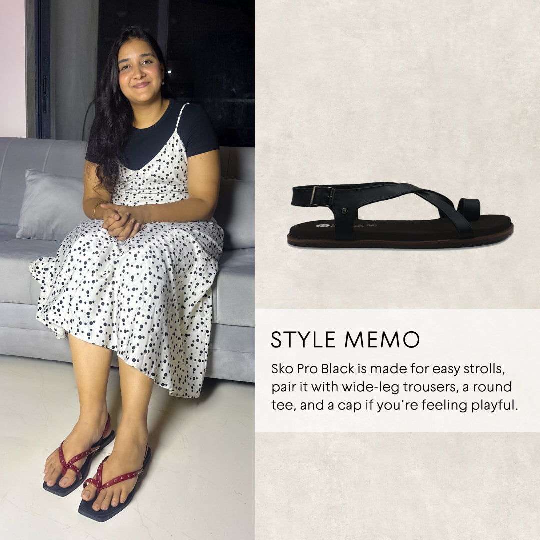 Sko Pro Black Sandals Men