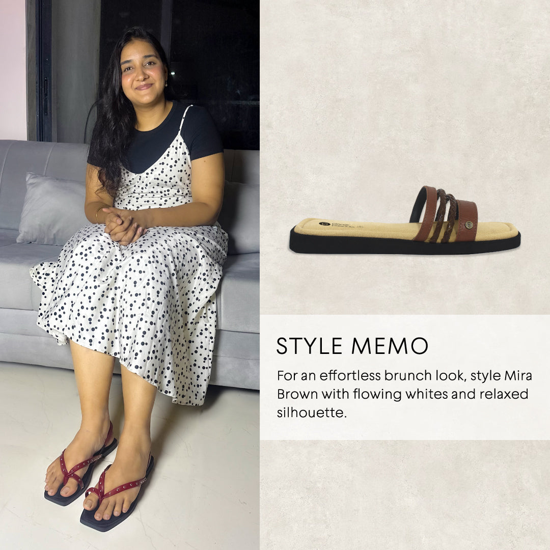 Mira Brown Slides Women