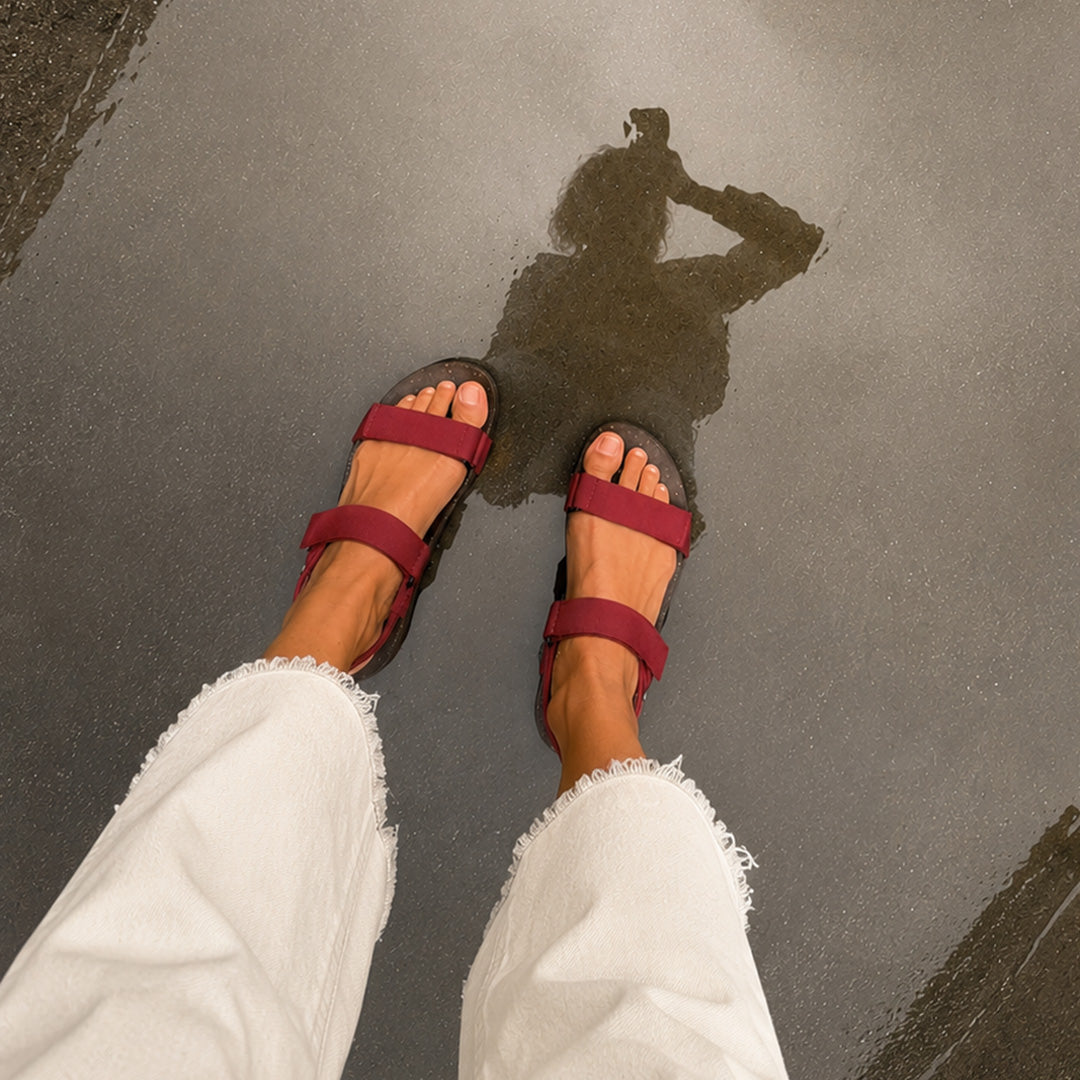 Varsha Maroon Sandals Women