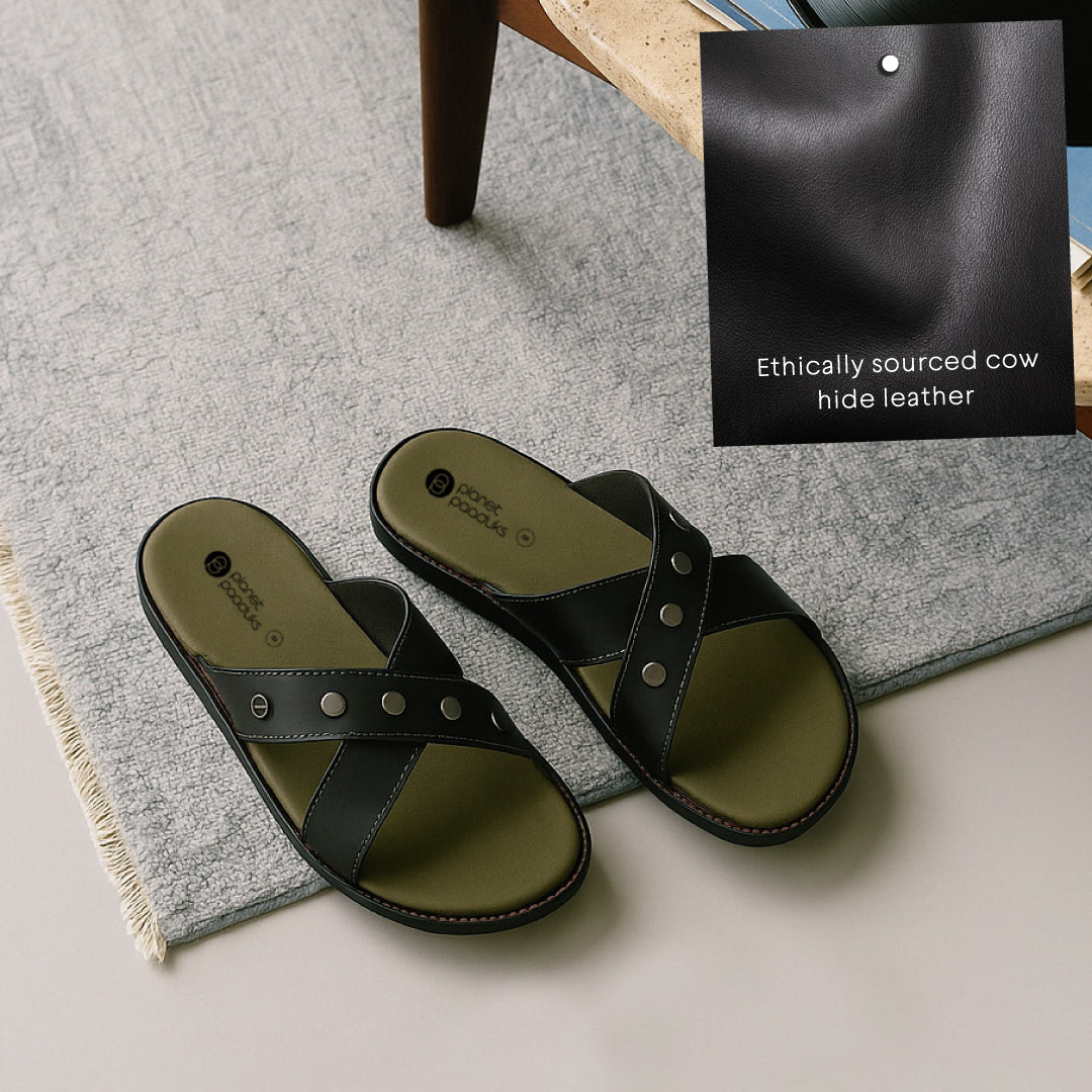 Cael Black Slides Men