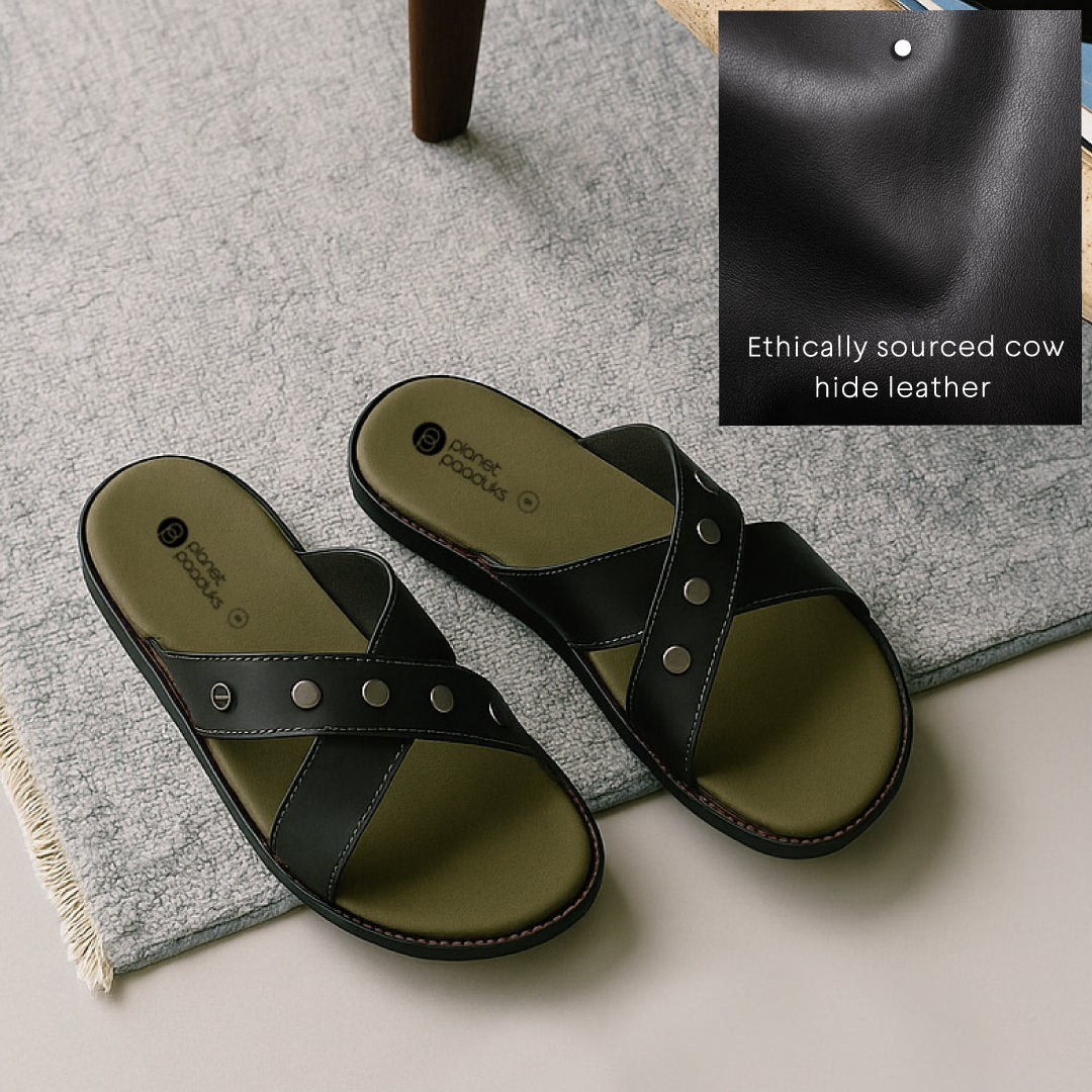 Cael Black Slides Men