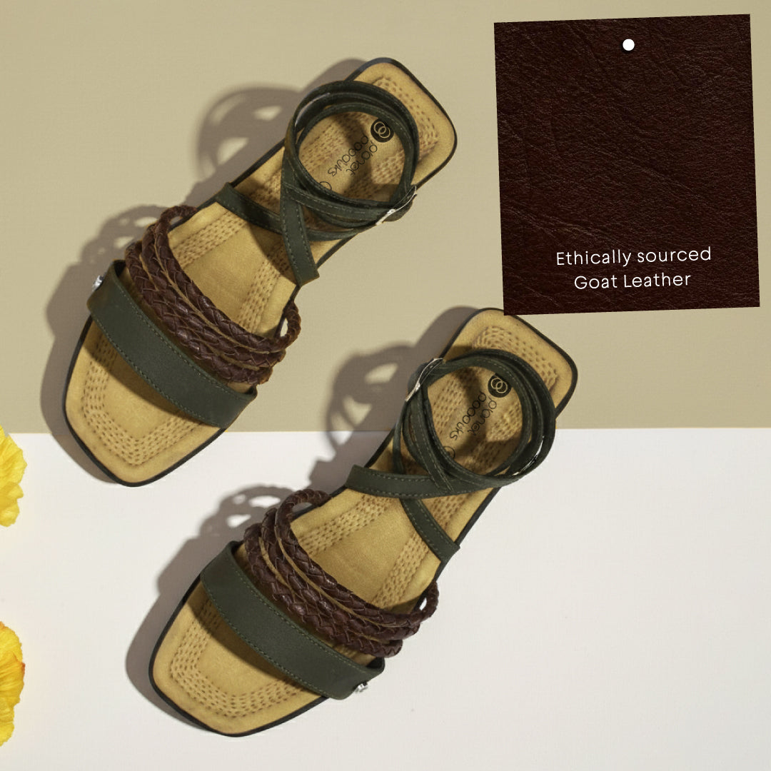 Veya Green Sandals Women