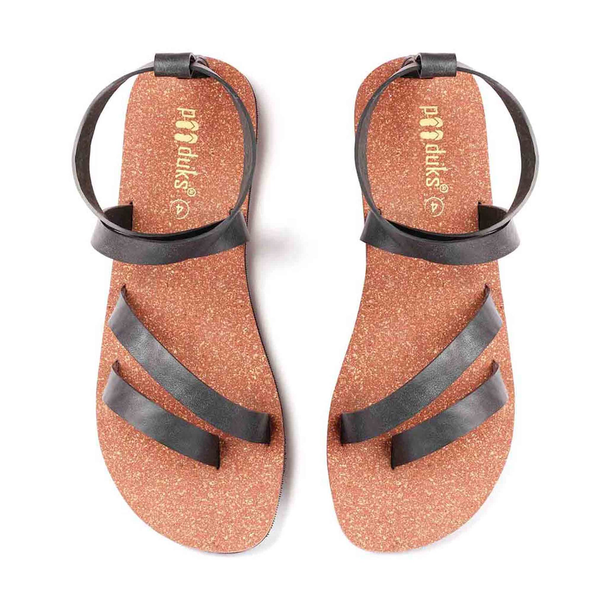 Zee Slingback Cork Brown Sandals Women - Image 8 - Paaduks