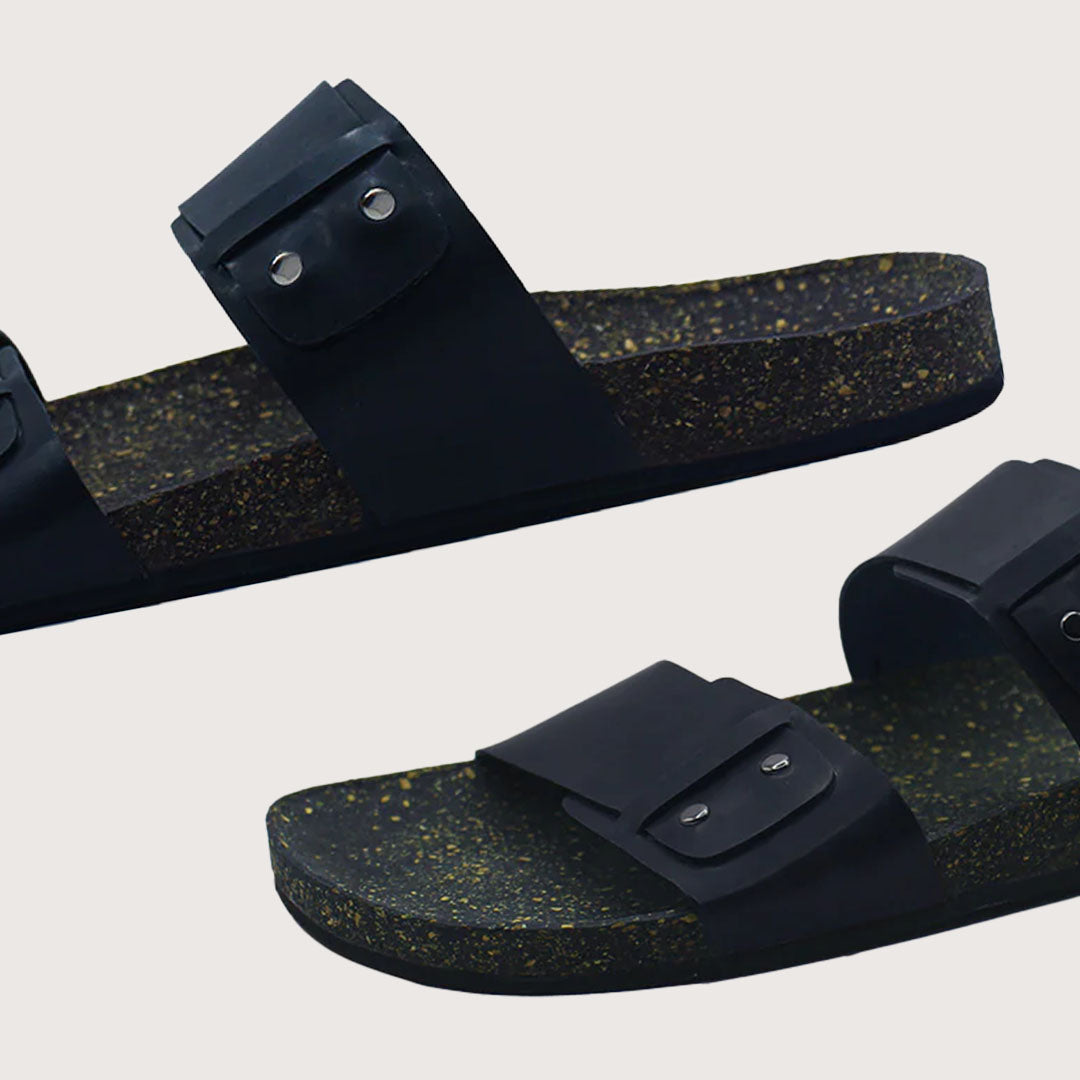 Dual Strap Waterproof Cork Slides