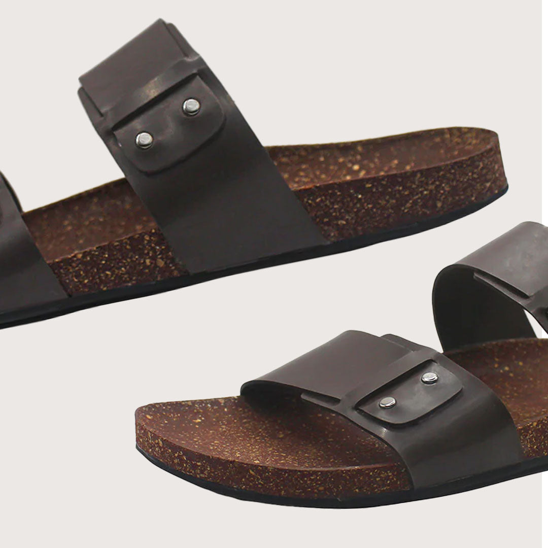 Dual Strap Waterproof Cork Slides