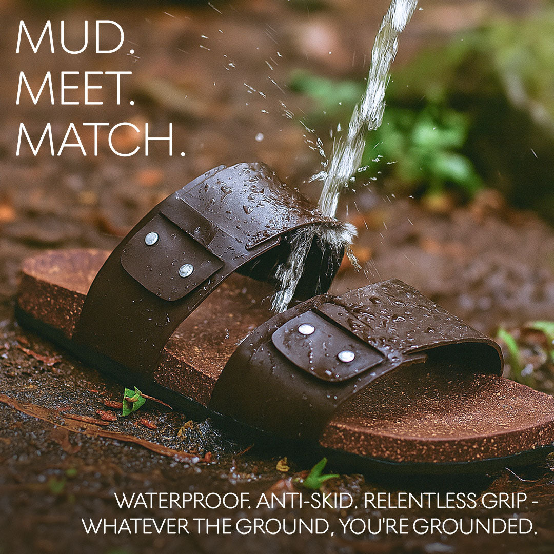 Dual Strap Waterproof Cork Slides