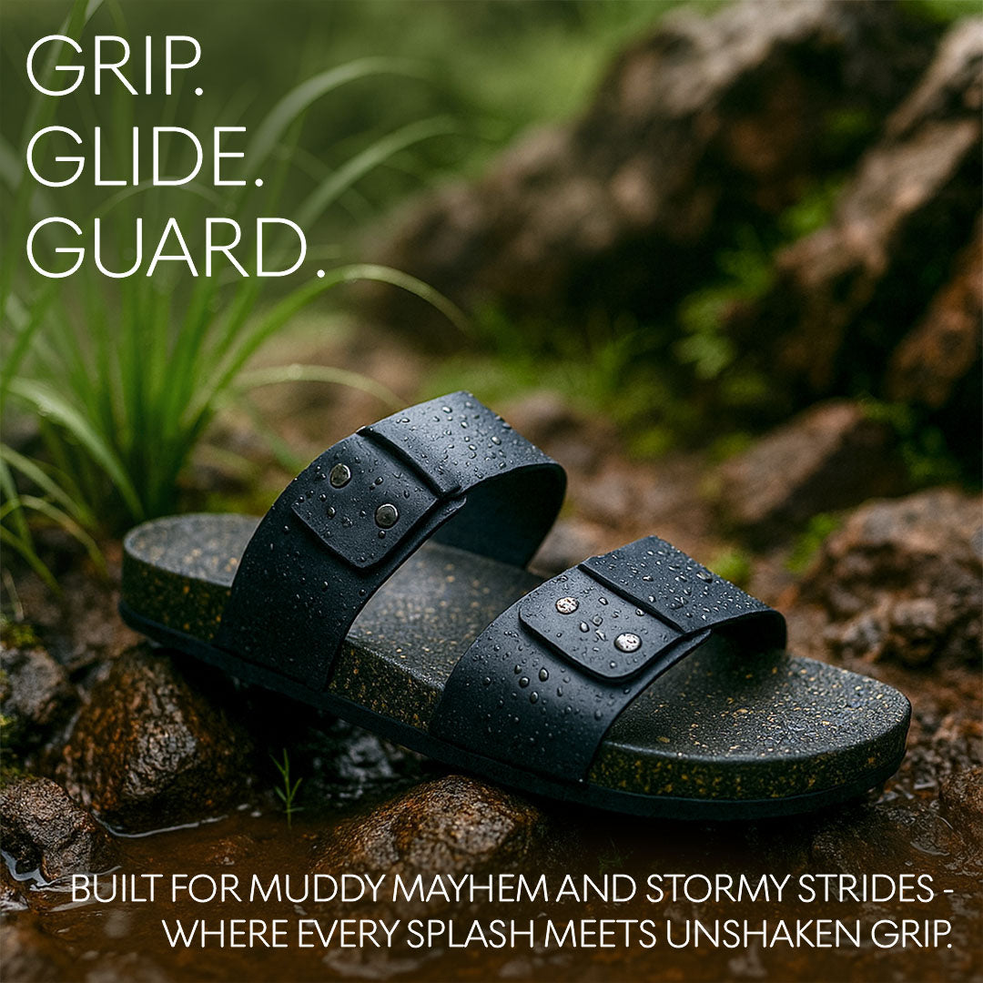 Dual Strap Waterproof Cork Slides