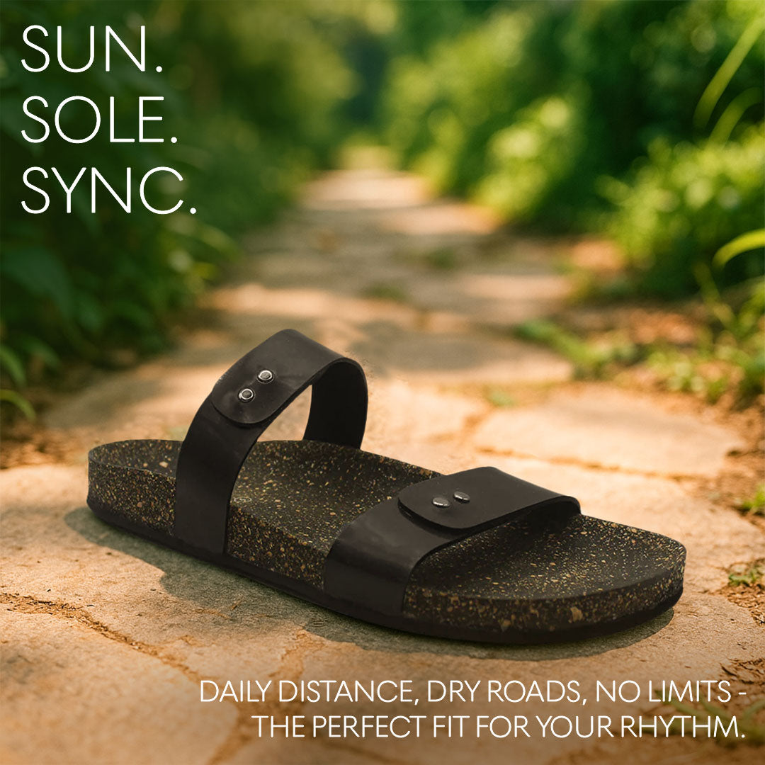 Dual Strap Waterproof Cork Slides