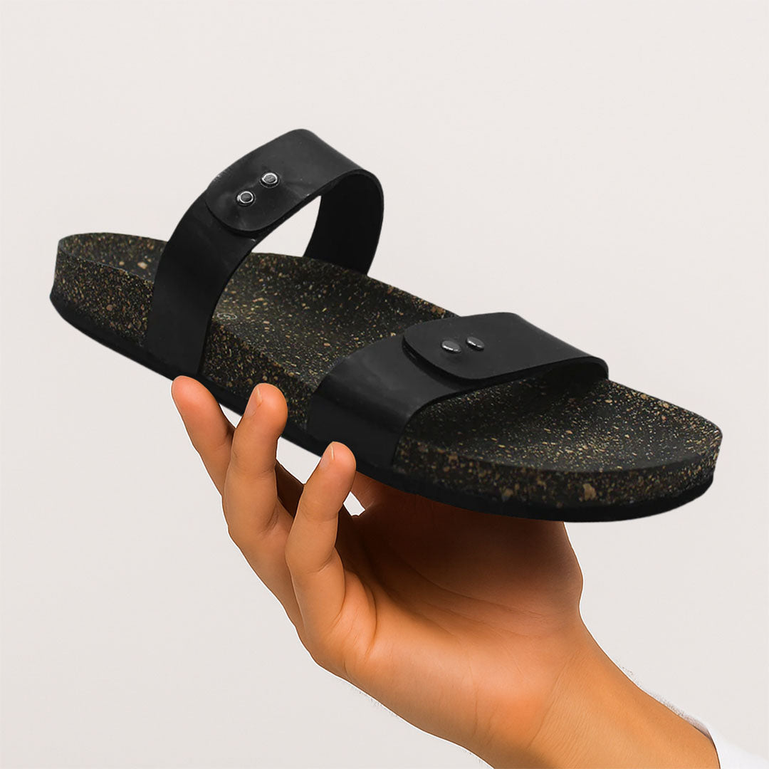 Dual Strap Waterproof Cork Slides